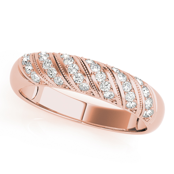  Ladies Pave Diamond Wedding Band 1/4 Carat Total Weight   (Lab-Created) 0.28 C.T.W 10K yellow, white or rose gold - view 5