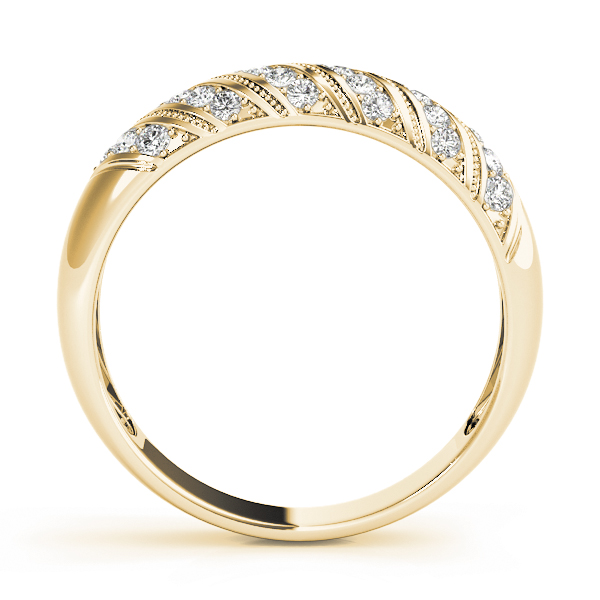  Ladies Pave Diamond Wedding Band 1/4 Carat Total Weight   (Lab-Created) 0.28 C.T.W 10K yellow, white or rose gold - view 4