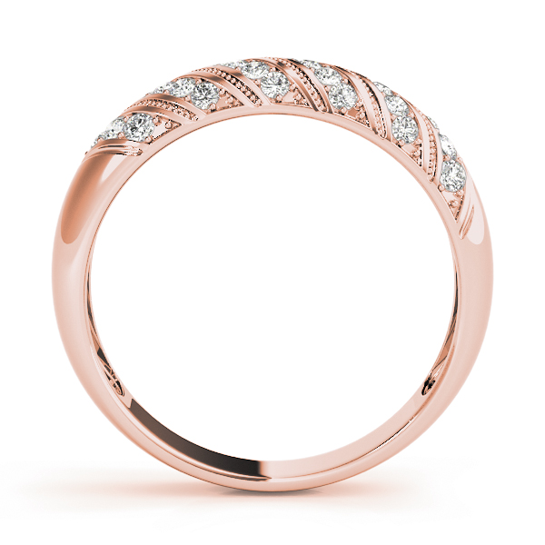  Ladies Pave Diamond Wedding Band 1/4 Carat Total Weight   (Lab-Created) 0.28 C.T.W 10K yellow, white or rose gold - view 6