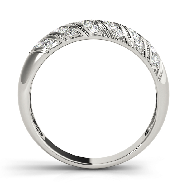  Ladies Pave Diamond Wedding Band 1/4 Carat Total Weight   (Lab-Created) 0.28 C.T.W 10K yellow, white or rose gold - view 2