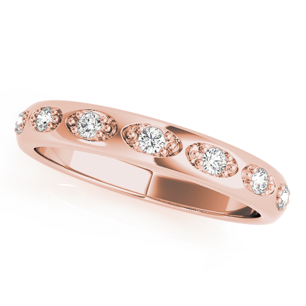  Ladies Diamond Pave Wedding Band .15 Carat Total Weight   (Lab-Created) 0.14 C.T.W 10K yellow, white or rose gold - view 5
