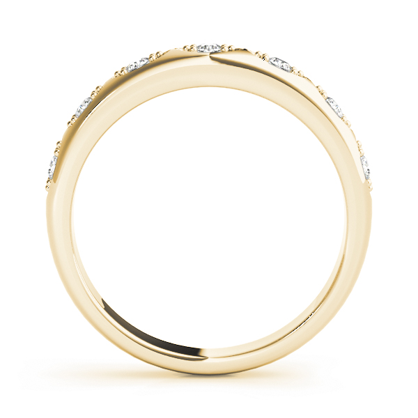  Ladies Diamond Pave Wedding Band .15 Carat Total Weight   (Lab-Created) 0.14 C.T.W 10K yellow, white or rose gold - view 4