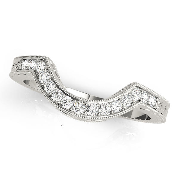 Antique Milgrain Curved Wedding Band | USA Jewels