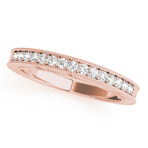  Ladies Channel Set Filigree Wedding Band 1/4 Carat Total Weight   (Lab-Created) 0.27 C.T.W 10K yellow, white or rose gold - view 5