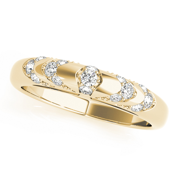  Ladies Contemporary Pave Wedding Band 1/4 Carat Total Weight   (Lab-Created) 0.25 C.T.W 10K yellow, white or rose gold - view 3