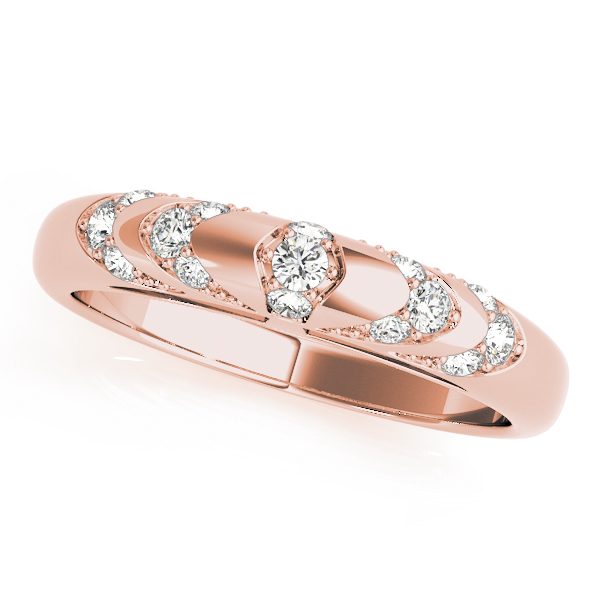  Ladies Contemporary Pave Wedding Band 1/4 Carat Total Weight   (Lab-Created) 0.25 C.T.W 10K yellow, white or rose gold - view 5