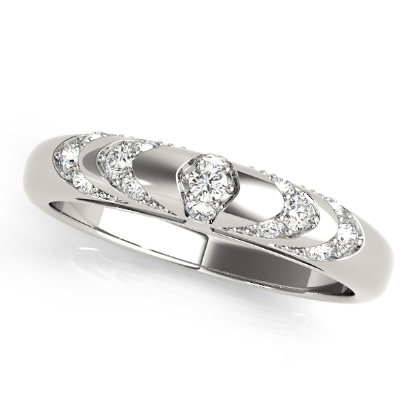 Contemporary Pave Wedding Band