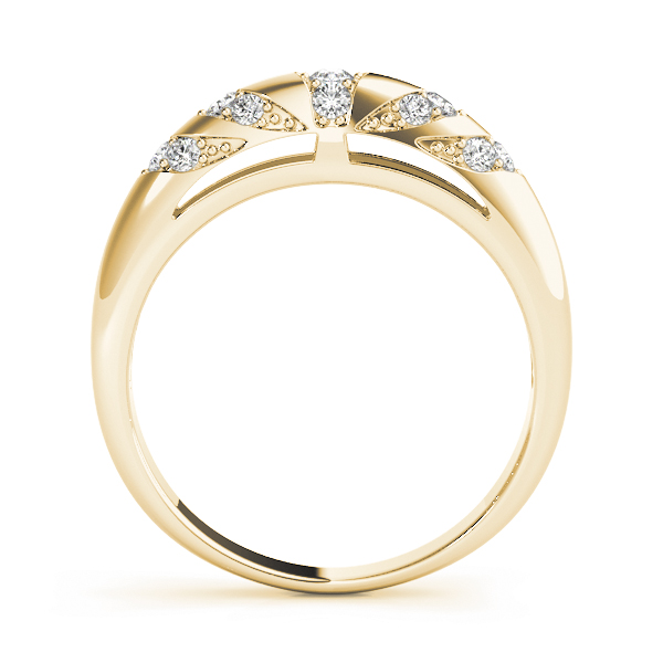  Ladies Contemporary Pave Wedding Band 1/4 Carat Total Weight   (Lab-Created) 0.25 C.T.W 10K yellow, white or rose gold - view 4