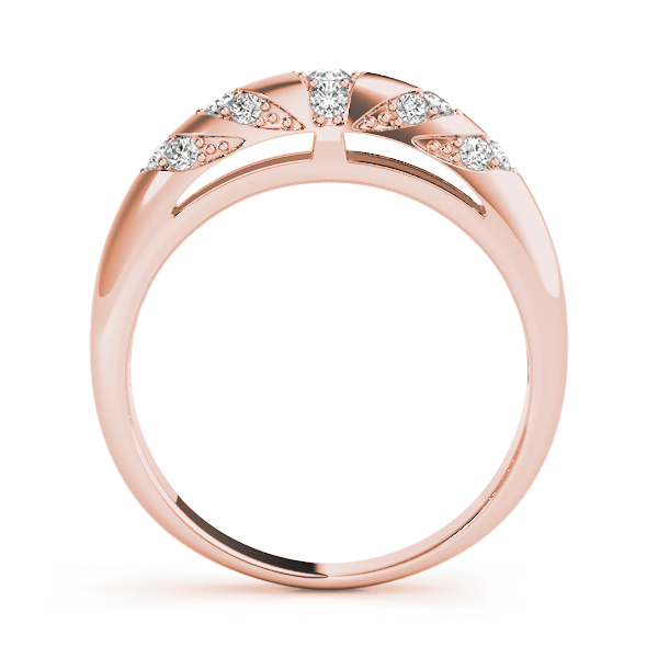  Ladies Contemporary Pave Wedding Band 1/4 Carat Total Weight   (Lab-Created) 0.25 C.T.W 10K yellow, white or rose gold - view 6
