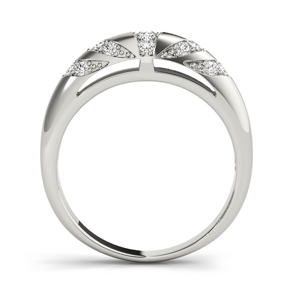  Ladies Contemporary Pave Wedding Band 1/4 Carat Total Weight   (Lab-Created) 0.25 C.T.W 10K yellow, white or rose gold - view 2