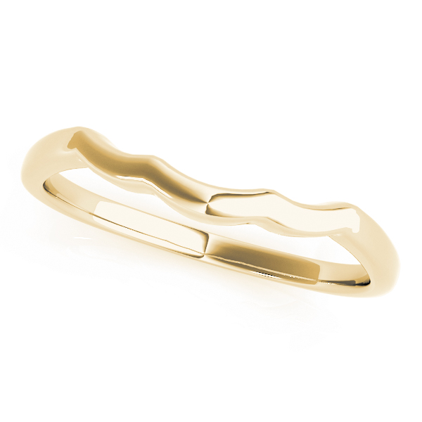  Curved Wedding Band  Unknown Friendly Weight 10K yellow, white or rose gold - view 3