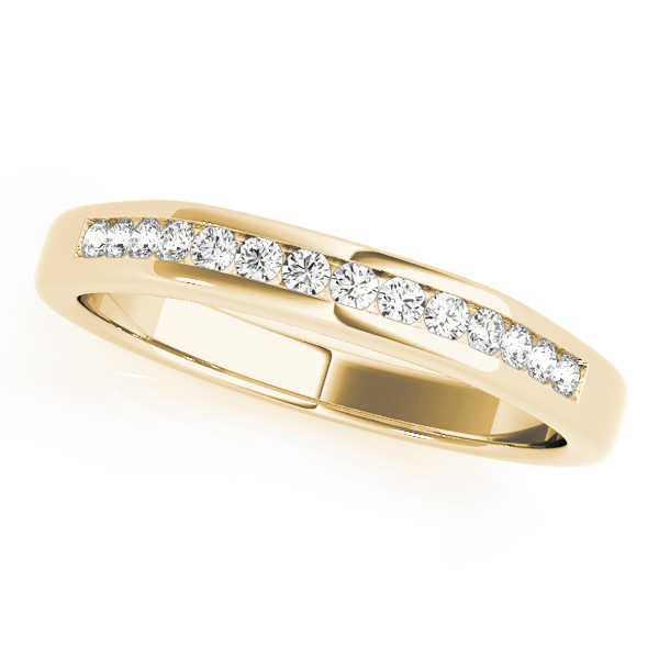 Ladies Channel Set Wedding Band 1/5 Carat Total Weight   (Lab-Created) 0.21 C.T.W 10K yellow, white or rose gold - view 3