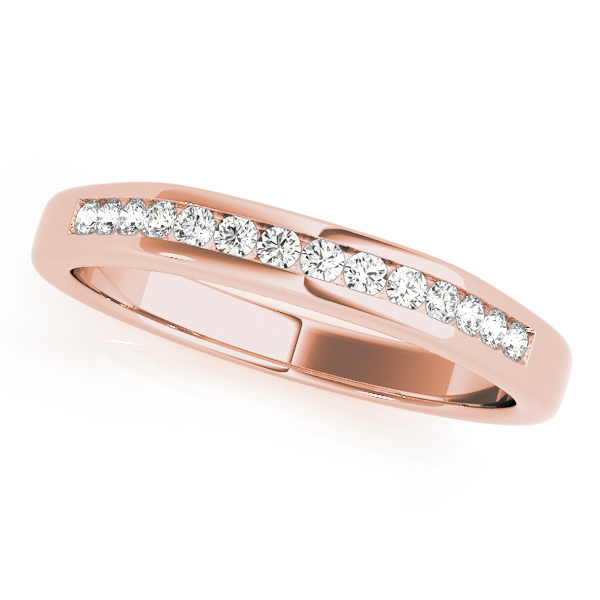  Ladies Channel Set Wedding Band 1/5 Carat Total Weight   (Lab-Created) 0.21 C.T.W 10K yellow, white or rose gold - view 5