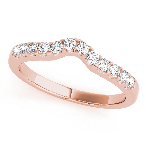  Ladies Curved Wedding Band 1/3 Carat Total Weight   (Lab-Created) 0.34 C.T.W 10K yellow, white or rose gold - view 5