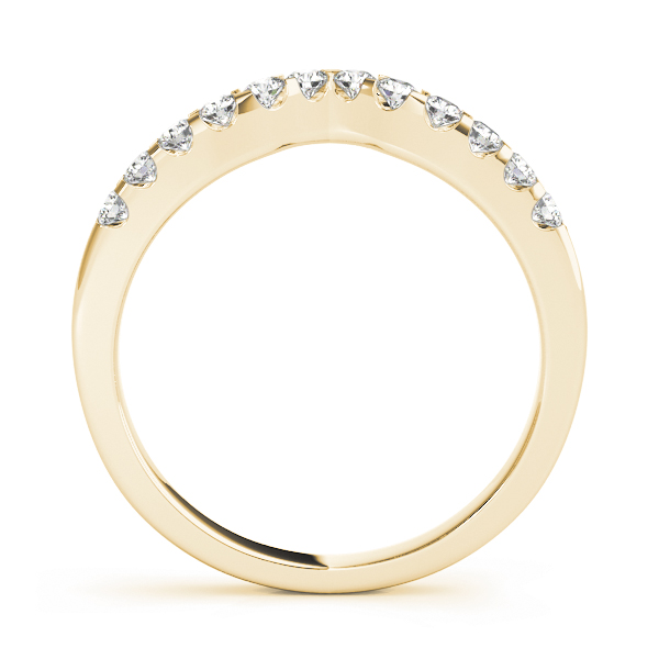  Ladies Curved Wedding Band 1/3 Carat Total Weight   (Lab-Created) 0.34 C.T.W 10K yellow, white or rose gold - view 4