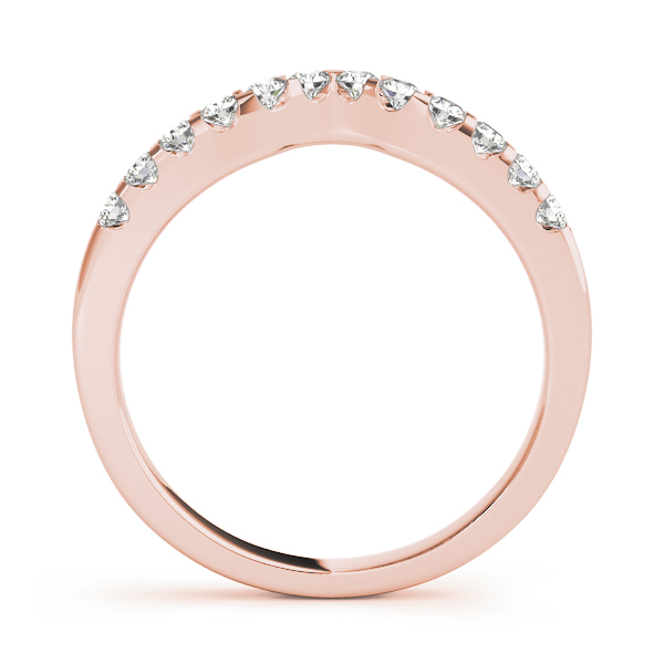  Ladies Curved Wedding Band 1/3 Carat Total Weight   (Lab-Created) 0.34 C.T.W 10K yellow, white or rose gold - view 6
