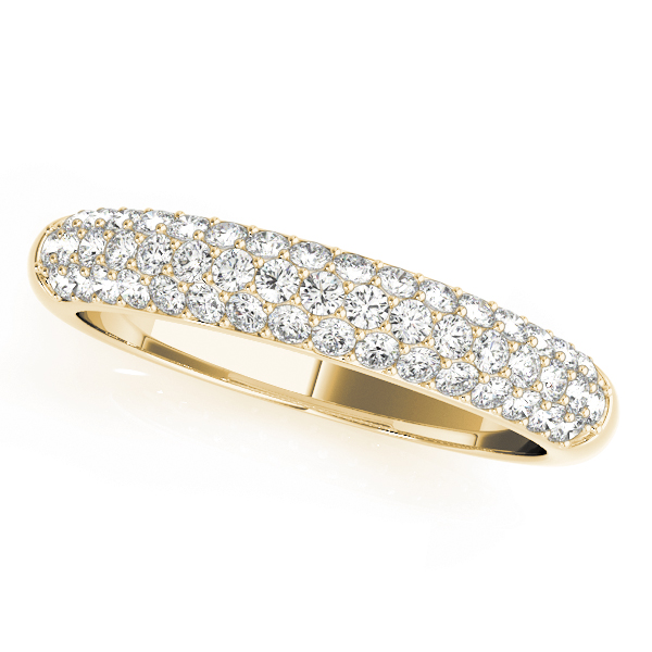  Ladies Pave Set Wedding Band 1/2 Carat Total Weight   (Lab-Created) 0.49 C.T.W 10K yellow, white or rose gold - view 3