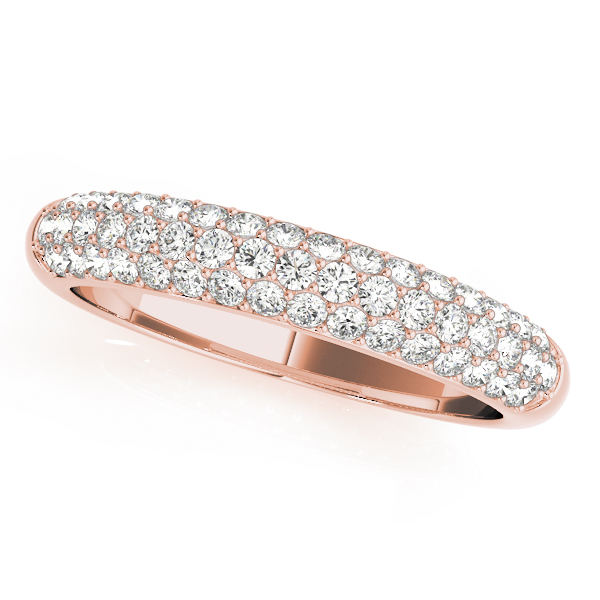  Ladies Pave Set Wedding Band 1/2 Carat Total Weight   (Lab-Created) 0.49 C.T.W 10K yellow, white or rose gold - view 5