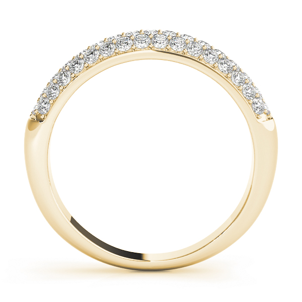  Ladies Pave Set Wedding Band 1/2 Carat Total Weight   (Lab-Created) 0.49 C.T.W 10K yellow, white or rose gold - view 4