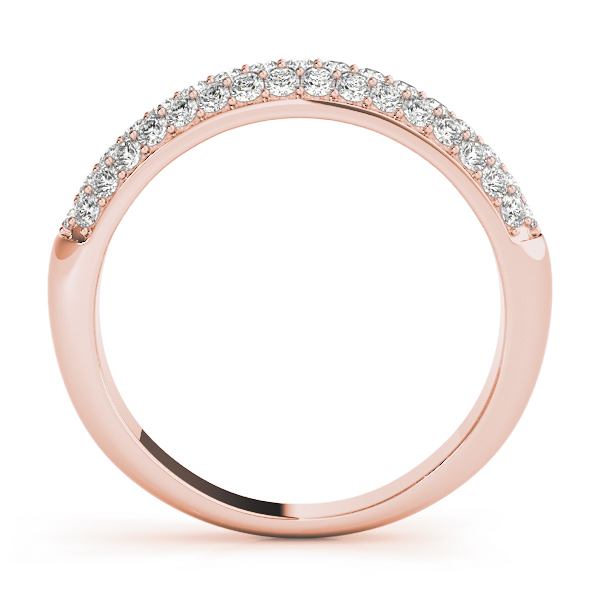  Ladies Pave Set Wedding Band 1/2 Carat Total Weight   (Lab-Created) 0.49 C.T.W 10K yellow, white or rose gold - view 6