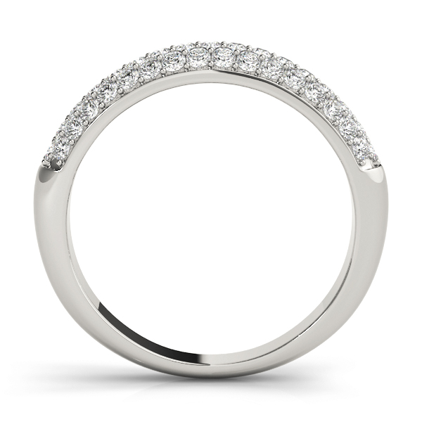  Ladies Pave Set Wedding Band 1/2 Carat Total Weight   (Lab-Created) 0.49 C.T.W 10K yellow, white or rose gold - view 2