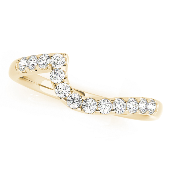  Ladies 0.26 Curved Wedding Band 1/4 Carat Total Weight   (Lab-Created) 0.26 C.T.W 10K yellow, white or rose gold - view 3