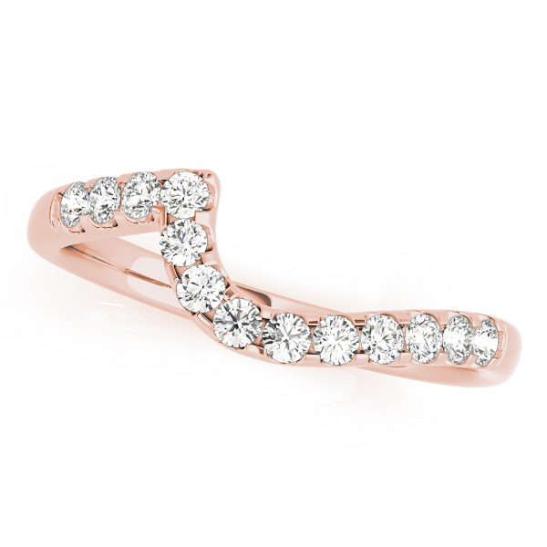  Ladies 0.26 Curved Wedding Band 1/4 Carat Total Weight   (Lab-Created) 0.26 C.T.W 10K yellow, white or rose gold - view 5