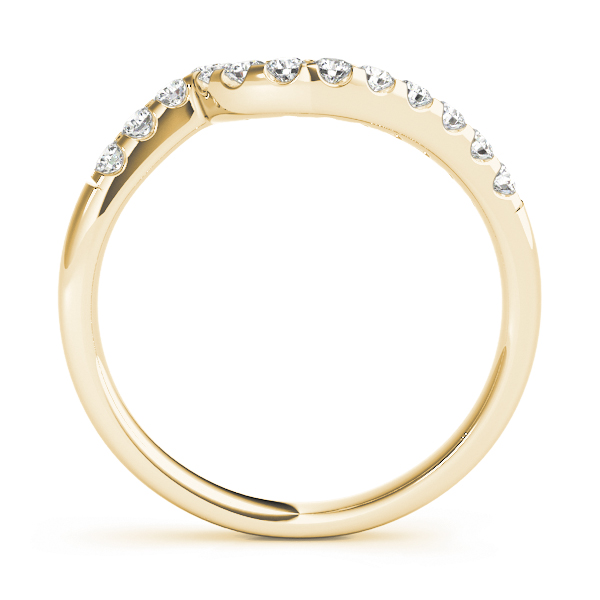  Ladies 0.26 Curved Wedding Band 1/4 Carat Total Weight   (Lab-Created) 0.26 C.T.W 10K yellow, white or rose gold - view 4