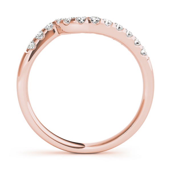  Ladies 0.26 Curved Wedding Band 1/4 Carat Total Weight   (Lab-Created) 0.26 C.T.W 10K yellow, white or rose gold - view 6