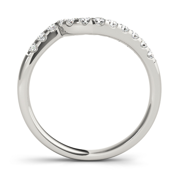  Ladies 0.26 Curved Wedding Band 1/4 Carat Total Weight   (Lab-Created) 0.26 C.T.W 10K yellow, white or rose gold - view 2