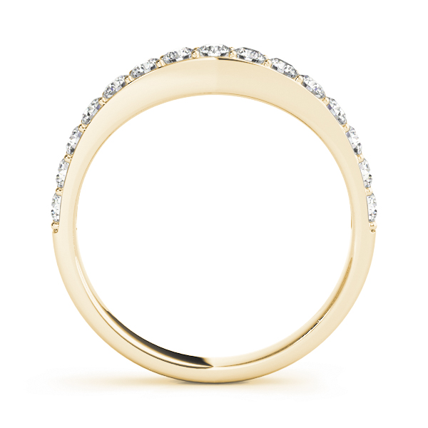  Ladies Prong Set Curved Wedding Band 3/8 Carat Total Weight   (Lab-Created) 0.38 C.T.W 10K yellow, white or rose gold - view 4