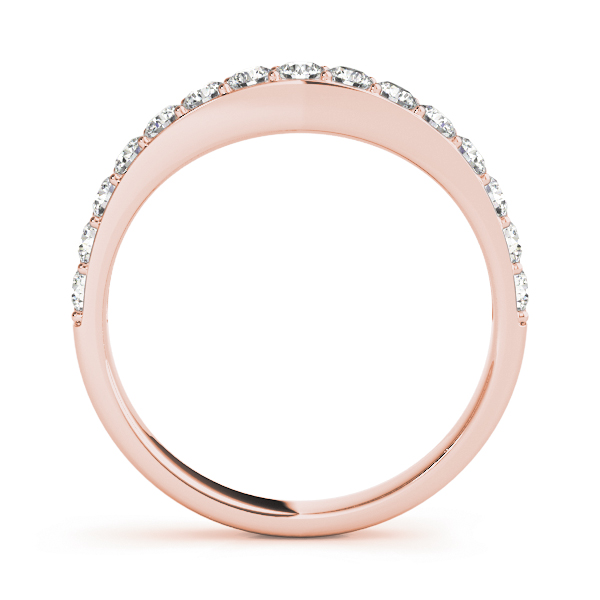  Ladies Prong Set Curved Wedding Band 3/8 Carat Total Weight   (Lab-Created) 0.38 C.T.W 10K yellow, white or rose gold - view 6
