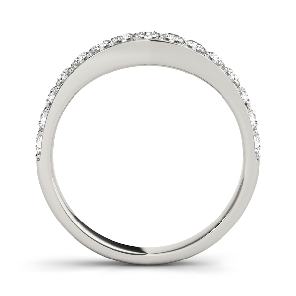  Ladies Prong Set Curved Wedding Band 3/8 Carat Total Weight   (Lab-Created) 0.38 C.T.W 10K yellow, white or rose gold - view 2