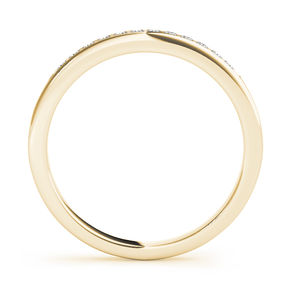  Ladies Channel Set Wedding Band 1/10 Carat Total Weight   (Lab-Created) 0.12 C.T.W 10K yellow, white or rose gold - view 4