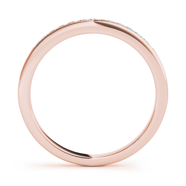  Ladies Channel Set Wedding Band 1/10 Carat Total Weight   (Lab-Created) 0.12 C.T.W 10K yellow, white or rose gold - view 6