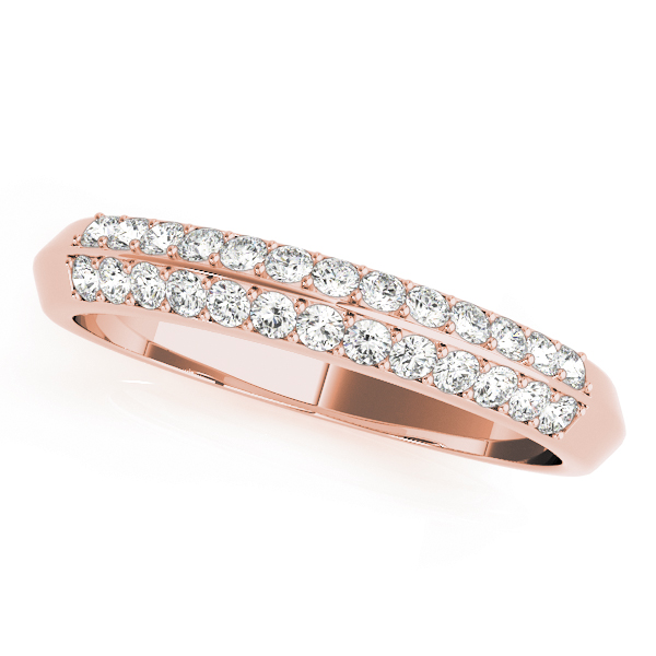  Ladies Multirow Pave Wedding Bands .15 Carat Total Weight   (Lab-Created) 0.18 C.T.W 10K yellow, white or rose gold - view 5
