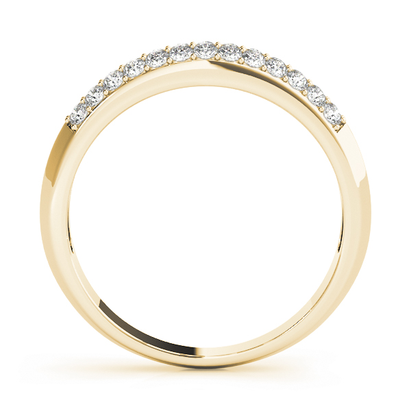  Ladies Multirow Pave Wedding Bands .15 Carat Total Weight   (Lab-Created) 0.18 C.T.W 10K yellow, white or rose gold - view 4