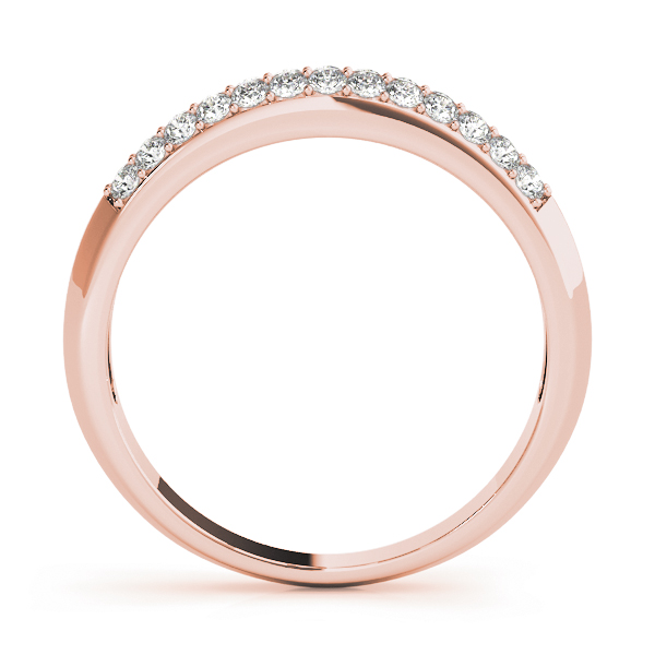  Ladies Multirow Pave Wedding Bands .15 Carat Total Weight   (Lab-Created) 0.18 C.T.W 10K yellow, white or rose gold - view 6