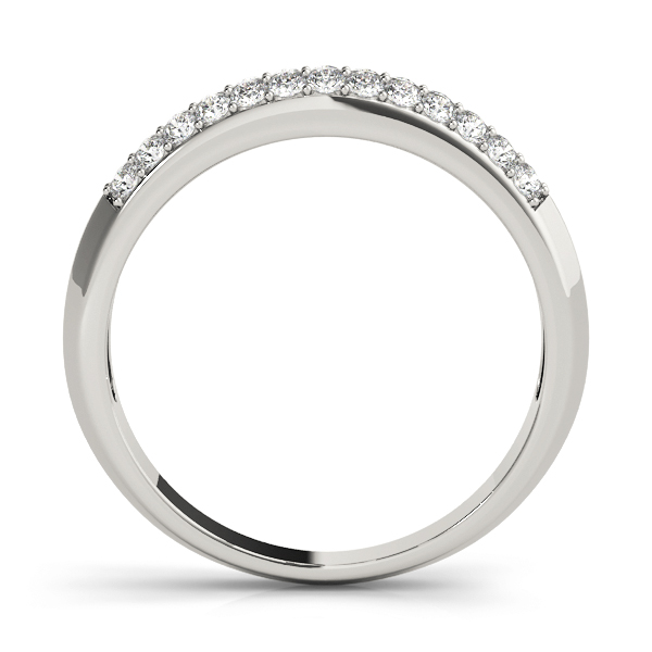  Ladies Multirow Pave Wedding Bands .15 Carat Total Weight   (Lab-Created) 0.18 C.T.W 10K yellow, white or rose gold - view 2