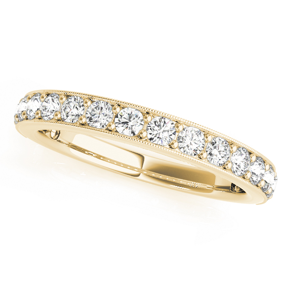  Ladies Prong In Channel Wedding Bands 1/2 Carat Total Weight   (Lab-Created) 0.48 C.T.W 10K yellow, white or rose gold - view 3