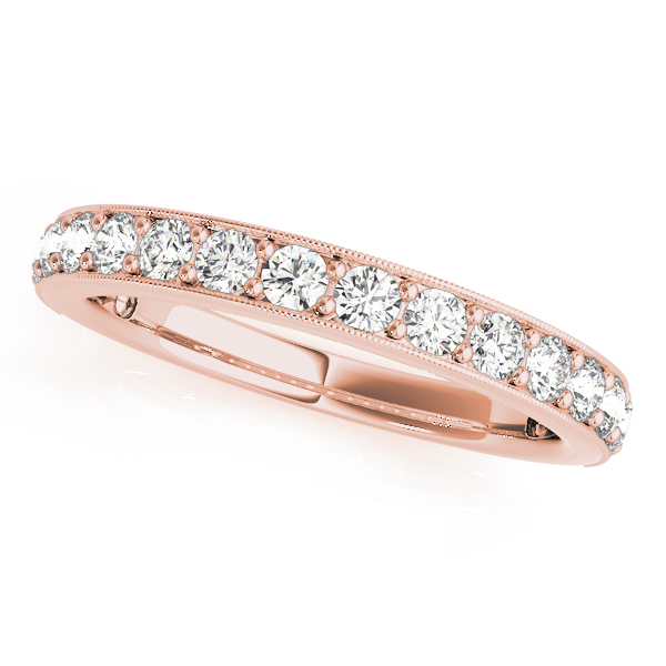  Ladies Prong In Channel Wedding Bands 1/2 Carat Total Weight   (Lab-Created) 0.48 C.T.W 10K yellow, white or rose gold - view 5