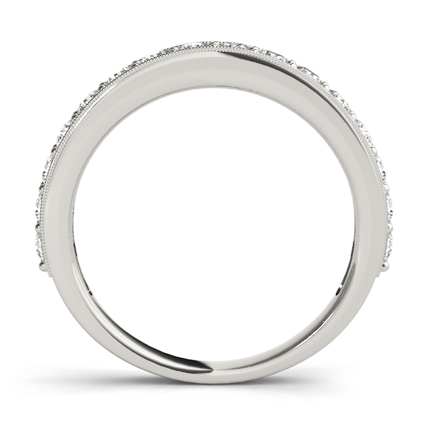 Ladies Prong In Channel Wedding Bands 1/2 Carat Total Weight   (Lab-Created) 0.48 C.T.W 10K yellow, white or rose gold - view 2