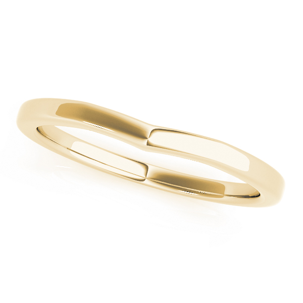  Curved Wedding Band  Unknown Friendly Weight 10K yellow, white or rose gold - view 3
