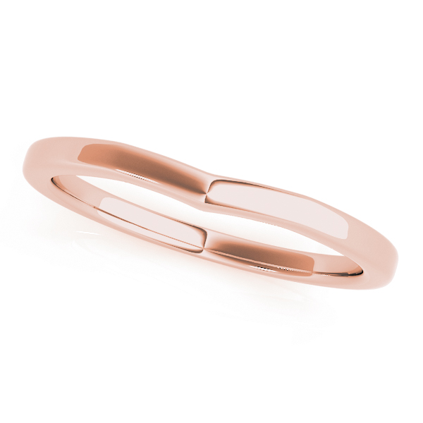  Curved Wedding Band  Unknown Friendly Weight 10K yellow, white or rose gold - view 5