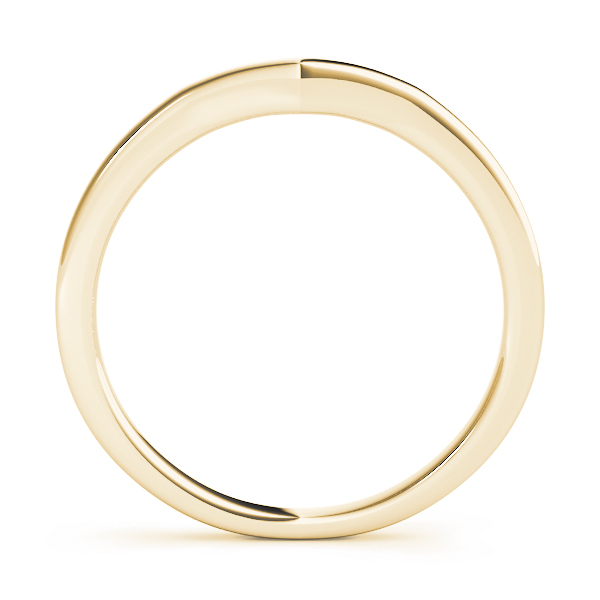  Curved Wedding Band  Unknown Friendly Weight 10K yellow, white or rose gold - view 4