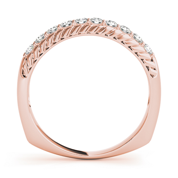  Ladies Single Row Prong In Channel Braided Band Wedding Band 1/4 Carat Total Weight   (Lab-Created) 0.25 C.T.W 10K yellow, white or rose gold - view 6