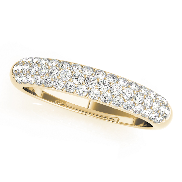  Ladies Pave Set Wedding Band 0.46 Carat Total Weight   (Lab-Created) 0.46 C.T.W 10K yellow, white or rose gold - view 3