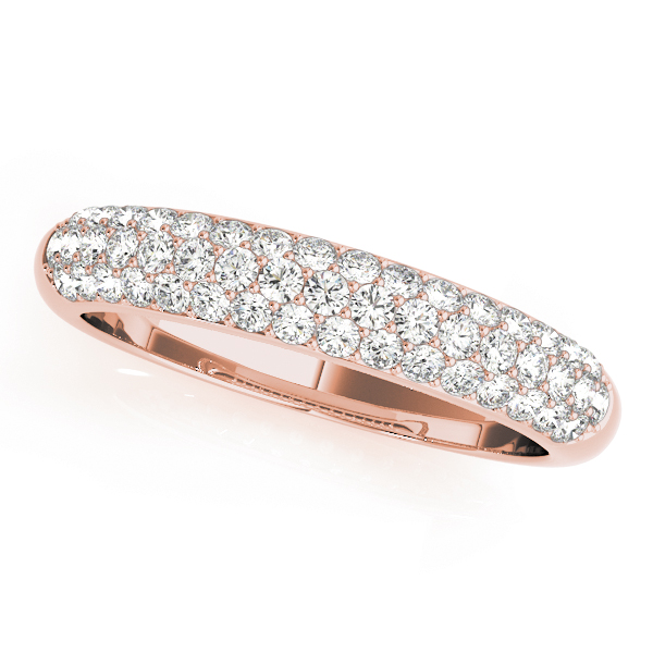  Ladies Pave Set Wedding Band 0.46 Carat Total Weight   (Lab-Created) 0.46 C.T.W 10K yellow, white or rose gold - view 5