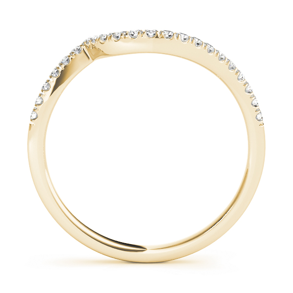  Ladies 0.14 Split Prong Curved Wedding Bands 1/10 Carat Total Weight   (Lab-Created) 0.13 C.T.W 10K yellow, white or rose gold - view 4
