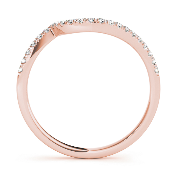  Ladies 0.14 Split Prong Curved Wedding Bands 1/10 Carat Total Weight   (Lab-Created) 0.13 C.T.W 10K yellow, white or rose gold - view 6
